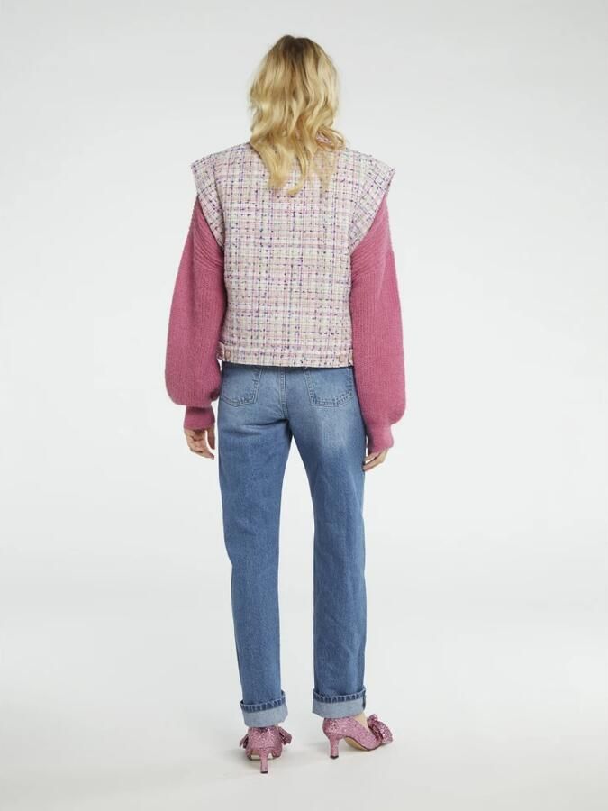 Fabienne Chapot Hart-Patroon Tweed Gilet met Drukknop Sluiting Multicolor Dames - Foto 5