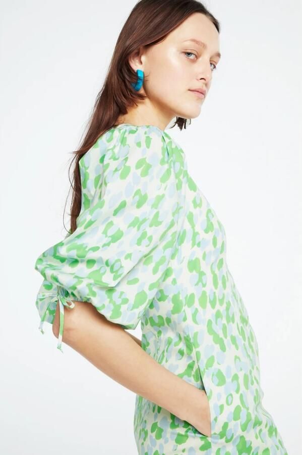 Fabienne Chapot Iris Jurk V-hals Driekwartmouwen Sugar Storm Print Multicolor Dames - Foto 5