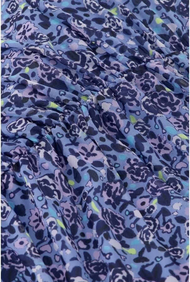 Fabienne Chapot top Kasia met all over print en plooien blauw paars zwart - Foto 2