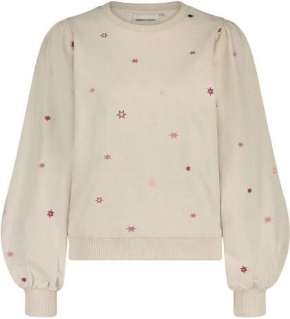 Fabienne Chapot Katoenen trui met ballonmouwen Beige Dames