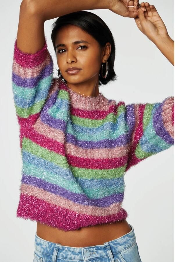 Fabienne Chapot Pullover korte mouw Clt-192-Pul-Ss24 Multicolor Dames - Foto 2