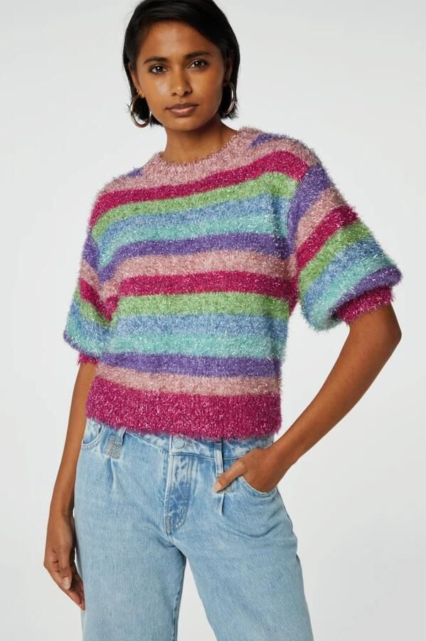 Fabienne Chapot Pullover korte mouw Clt-192-Pul-Ss24 Multicolor Dames - Foto 3