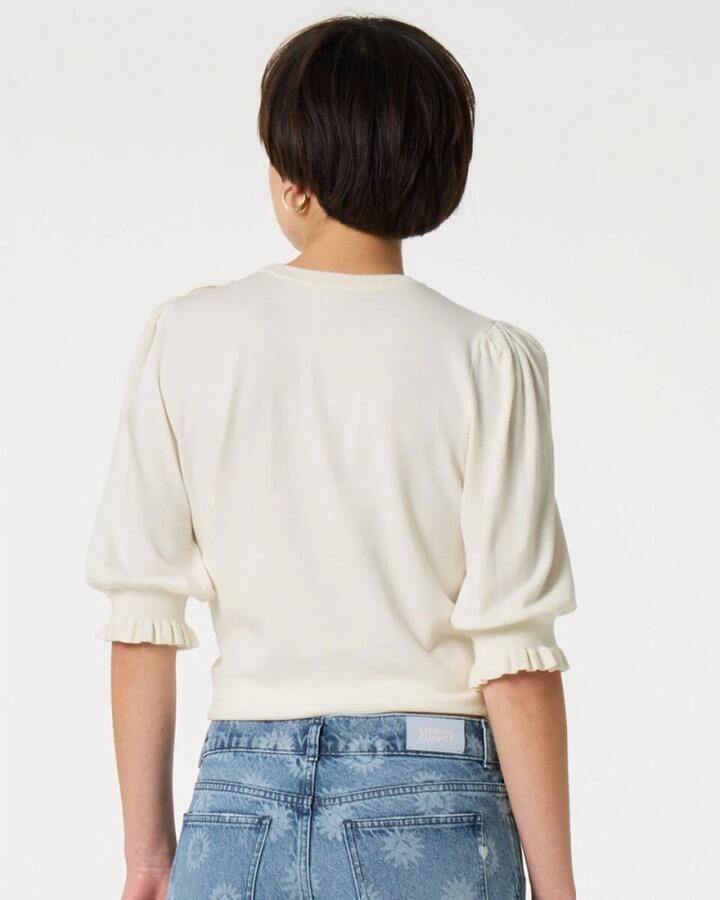 FABIENNE CHAPOT Dames Truien & Vesten Molly Short Sleeve Pullover Wit - Foto 3
