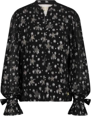 Fabienne Chapot top Kylie met sterren en glitters zwart zilver - Foto 9