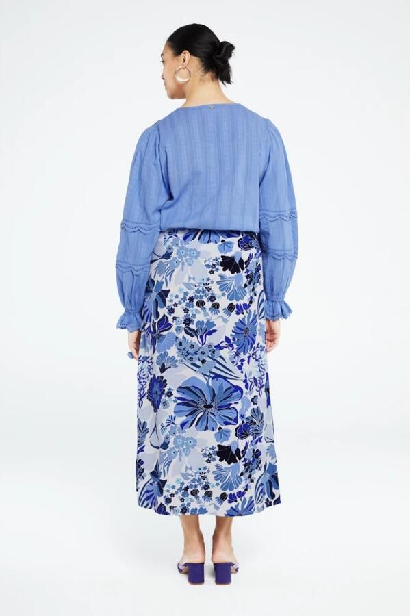 Fabienne Chapot Blauwe Lucia Top met geborduurde details Blue Dames - Foto 5