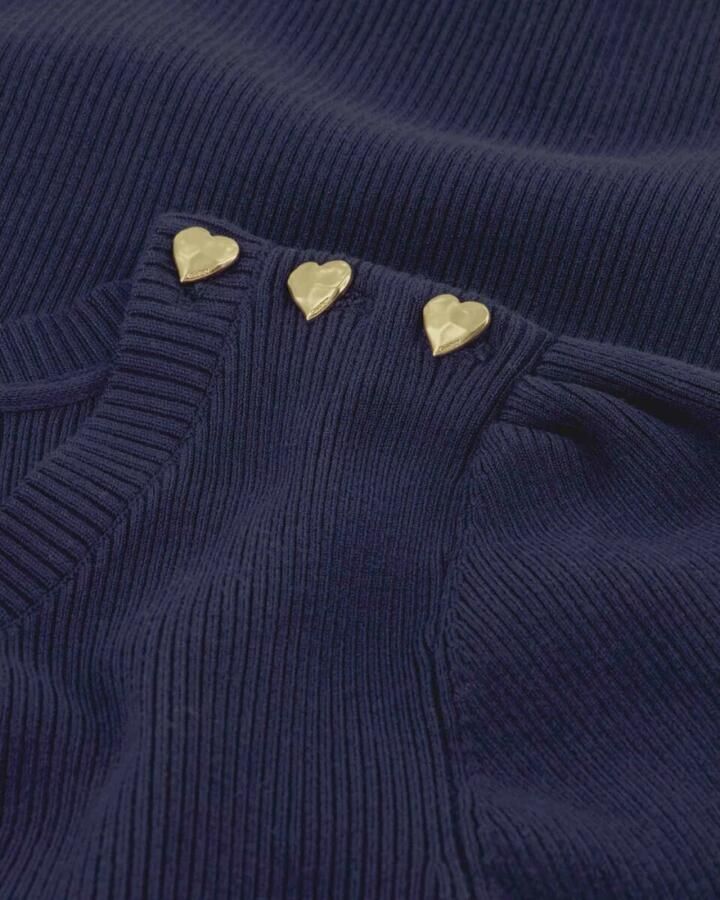 FABIENNE CHAPOT Dames Truien & Vesten Lillian Short Sleeve Pullover Donkerblauw - Foto 7