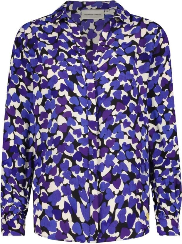 Fabienne Chapot Liv Blouse met Klassieke Kraag en Lage V-hals Paars Dames - Foto 6