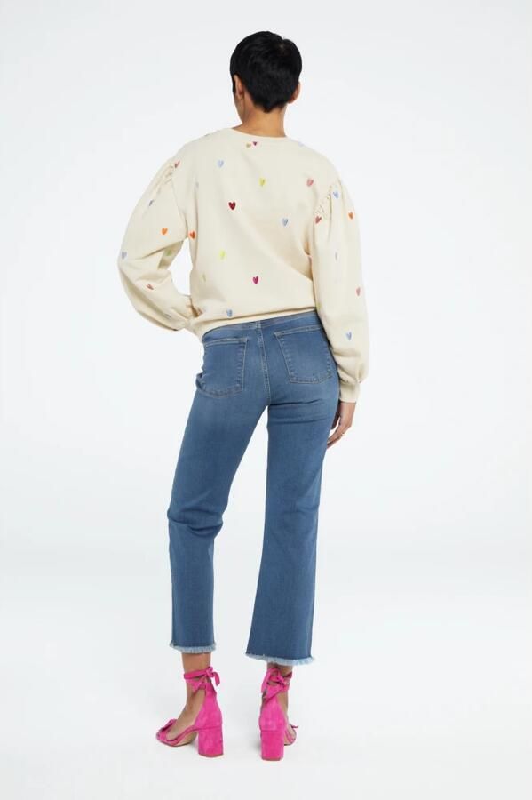 Fabienne Chapot high waist flared jeans Lizzy Cropped blauw - Foto 5