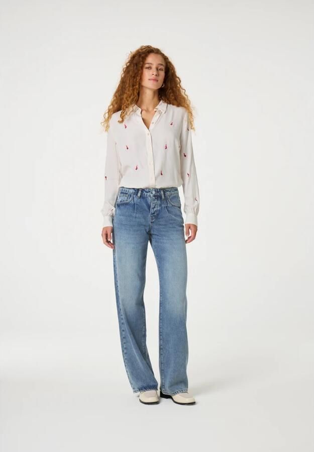 Fabienne Chapot Lot Embro Lange Mouw Blouse Beige Dames - Foto 2
