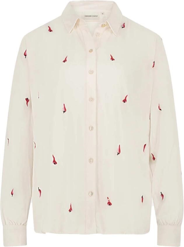 Fabienne Chapot Lot Embro Lange Mouw Blouse Beige Dames - Foto 4