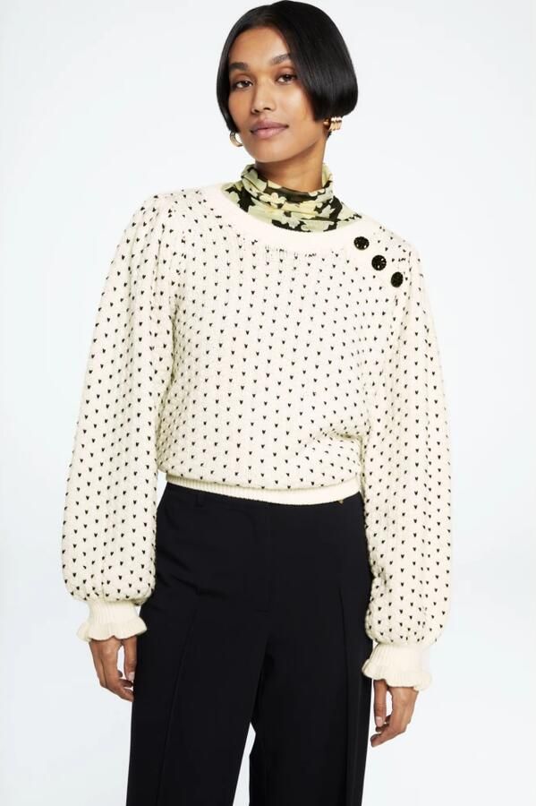 Fabienne Chapot Love Ballonmouw Pullover White Dames - Foto 3