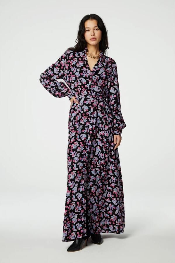 Fabienne Chapot Luchtige Maxi Jurk met Ballonmouwen Multicolor Dames - Foto 4