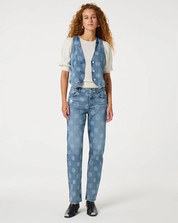 Fabienne Chapot regular waist slim fit jeans medium blue denim - Foto 2