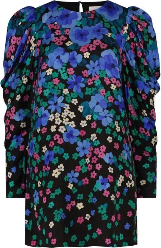 Fabienne Chapot gebloemde jurk Marloes zwart blauw
