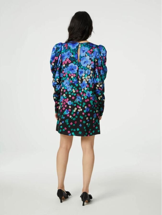 Fabienne Chapot gebloemde jurk Marloes zwart blauw - Foto 2
