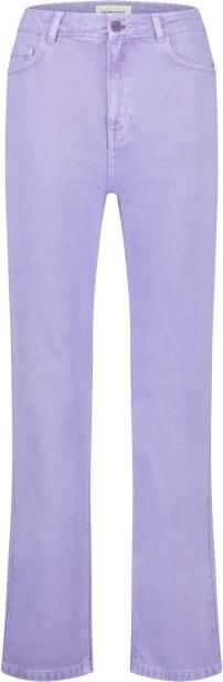 Fabienne Chapot Mid-hoge taille denim broek met rechte pijpen Purple Dames