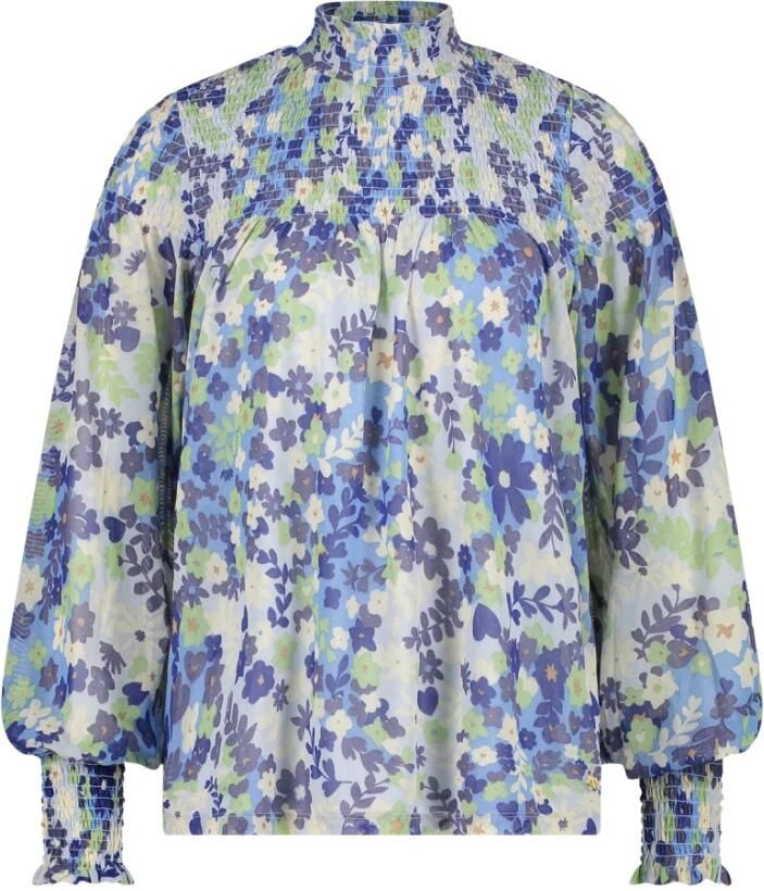 Fabienne Chapot gebloemde blouse Mila blauw wit groen - Foto 2
