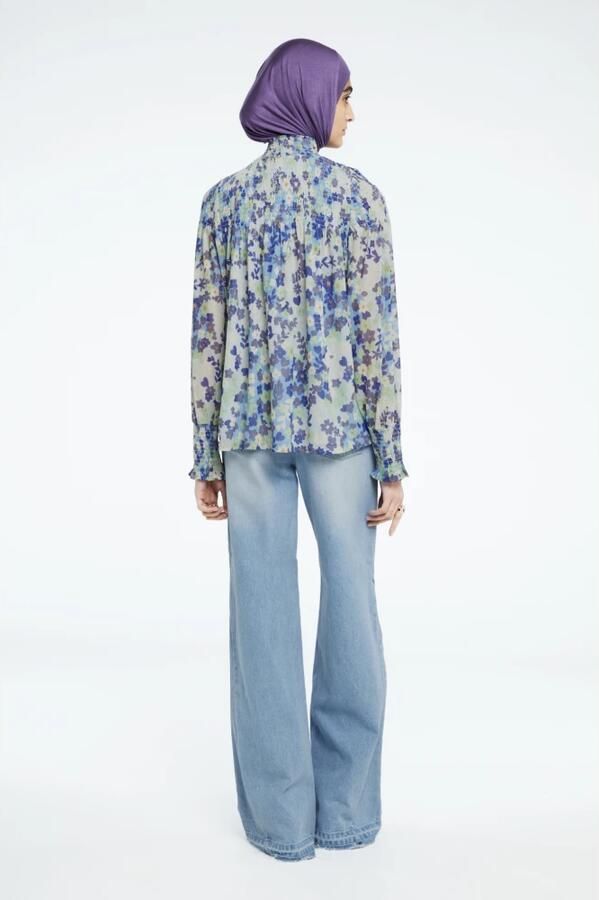 Fabienne Chapot gebloemde blouse Mila blauw wit groen - Foto 5