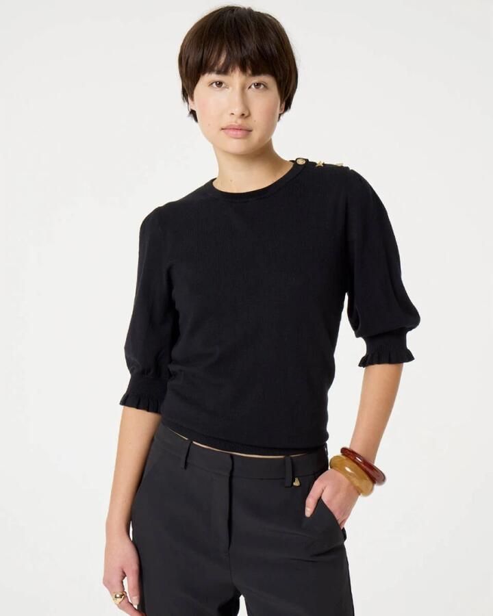 FABIENNE CHAPOT Dames Truien & Vesten Molly Short Sleeve Pullover Zwart - Foto 2