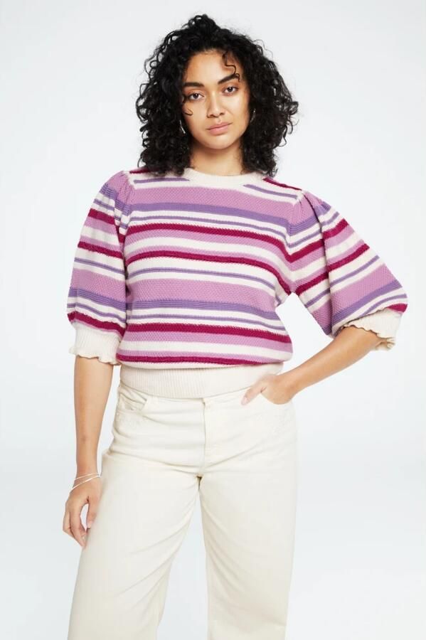 FABIENNE CHAPOT Dames Truien & Vesten Roberta Stripe Pullover 205 Gebroken Wit - Foto 4