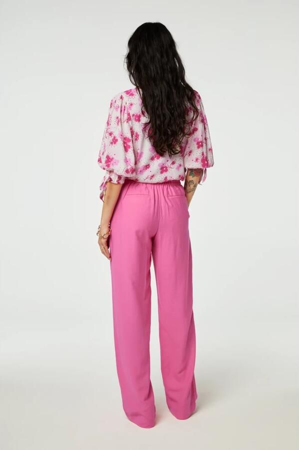 Fabienne Chapot top Nacha met all over print roze ecru - Foto 5