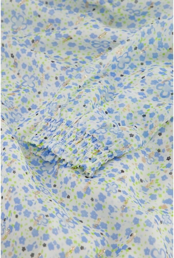 Fabienne Chapot overslagjurk Natasja met all over print blauw geel - Foto 3