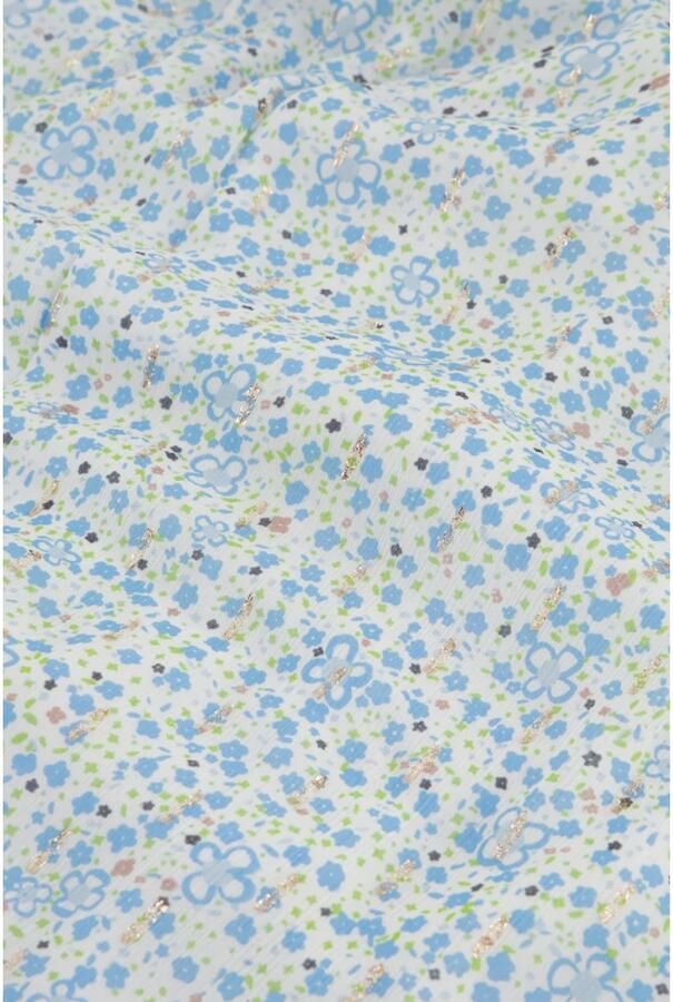 Fabienne Chapot overslagjurk Natasja met all over print blauw geel - Foto 4
