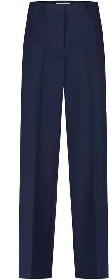 Fabienne Chapot wide leg regular waist pantalon donkerblauw - Foto 8