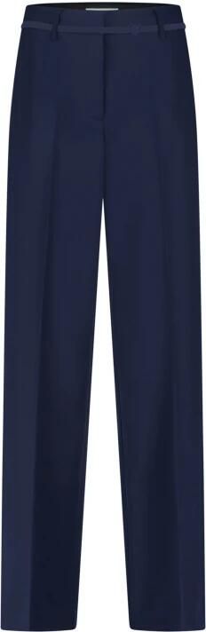 Fabienne Chapot wide leg regular waist pantalon donkerblauw - Foto 9