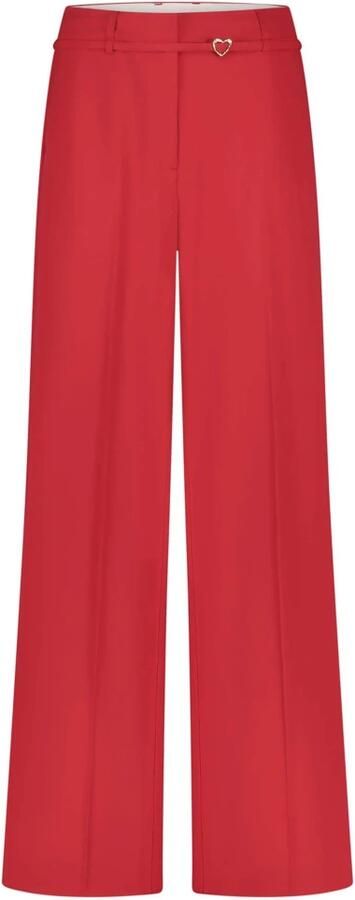 Fabienne Chapot wide leg regular waist pantalon rood