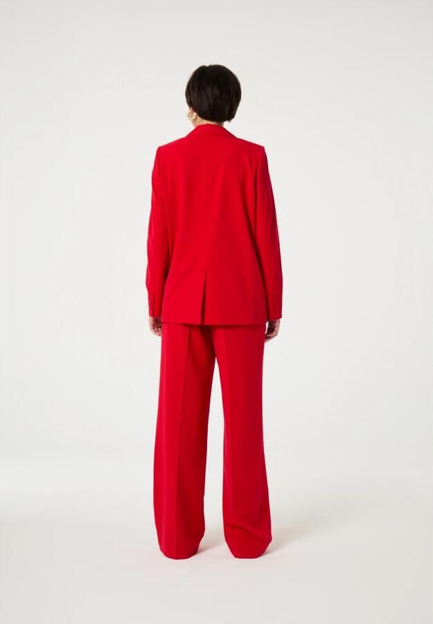 Fabienne Chapot wide leg regular waist pantalon rood - Foto 5