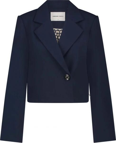Fabienne Chapot cropped blazer donkerblauw