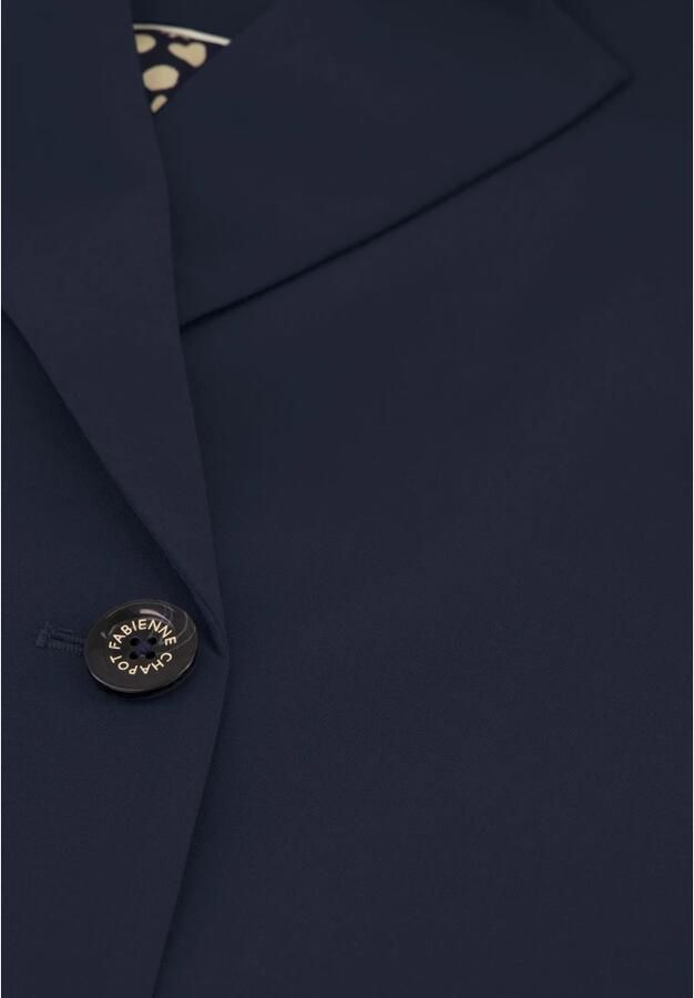 Fabienne Chapot cropped blazer donkerblauw - Foto 2