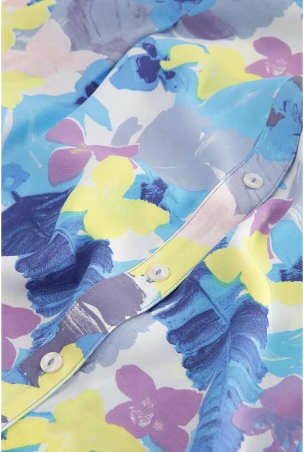 Fabienne Chapot blousejurk Boyfriend met all over print blauw geel lila - Foto 3