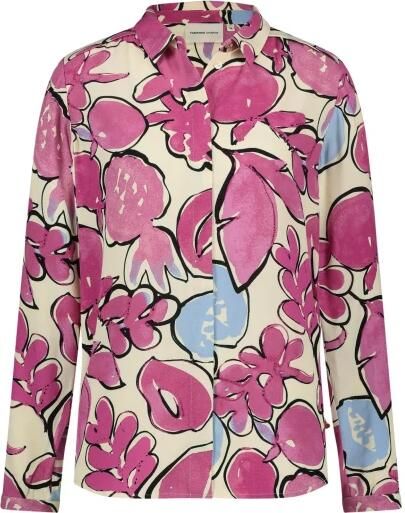Fabienne Chapot Paars Blauw Print Lange Mouw Blouse Multicolor Dames - Foto 5