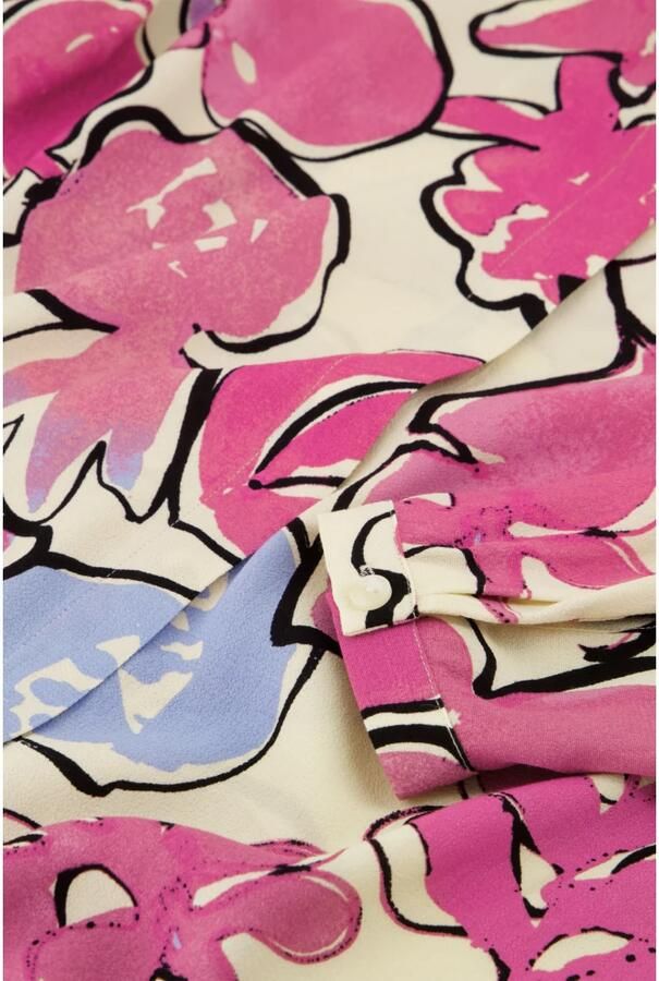 Fabienne Chapot Paars Blauw Print Lange Mouw Blouse Multicolor Dames