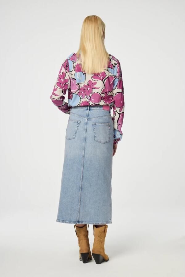 Fabienne Chapot Paars Blauw Print Lange Mouw Blouse Multicolor Dames - Foto 4