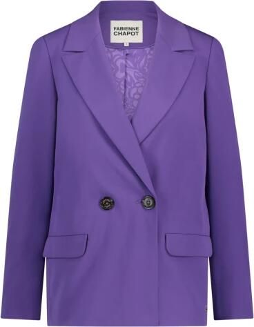 Fabienne Chapot Paarse Blazer met Klassieke Stijl Purple Dames - Foto 4