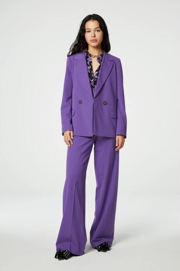 Fabienne Chapot Paarse Blazer met Klassieke Stijl Purple Dames - Foto 3