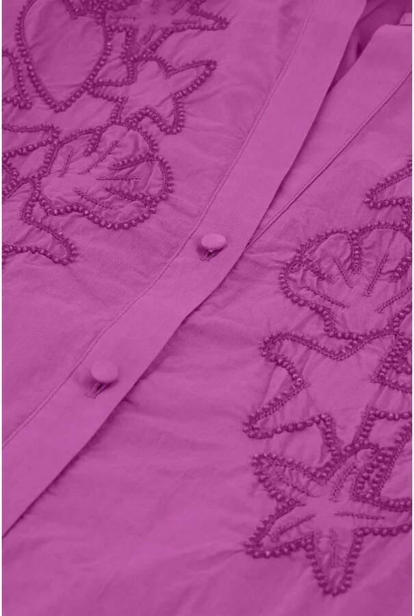 Fabienne Chapot Paarse Sterrenborduurjurk Pink Dames - Foto 2
