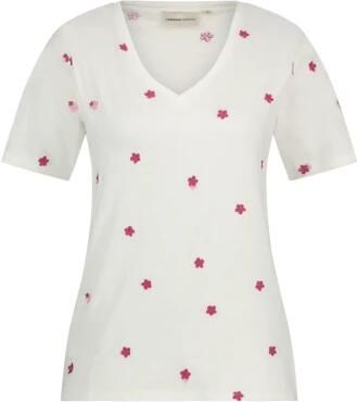 FABIENNE CHAPOT Dames Tops & T-shirts Phill V-neck Pink Flower T-shirt Ecru - Foto 5