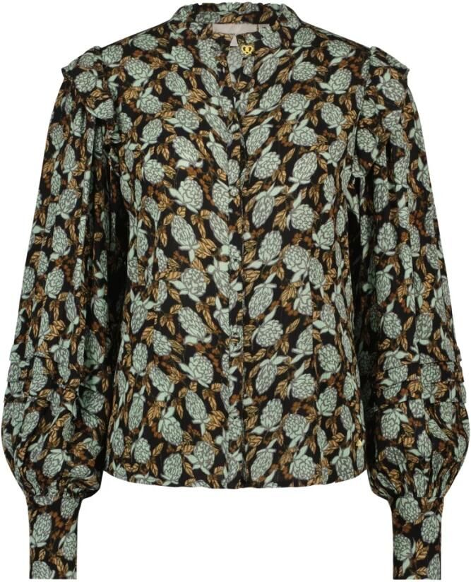 Fabienne Chapot blouse Philo met all over print zwart - Foto 5