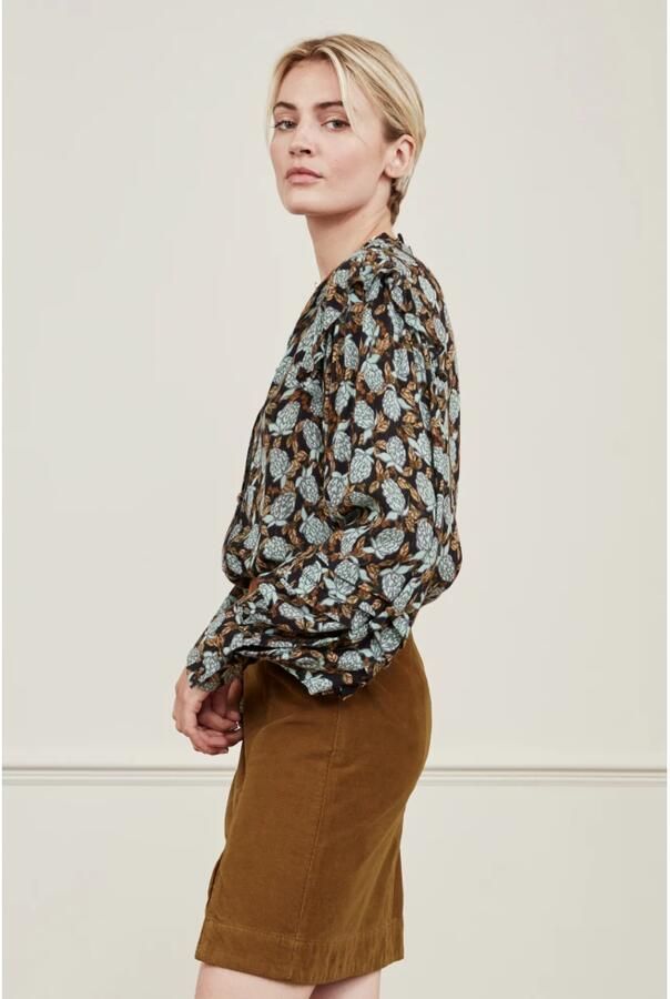 Fabienne Chapot blouse Philo met all over print zwart - Foto 2