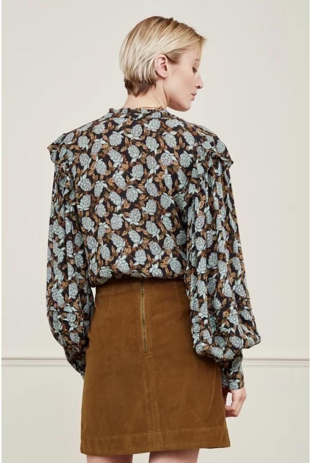 Fabienne Chapot blouse Philo met all over print zwart - Foto 3