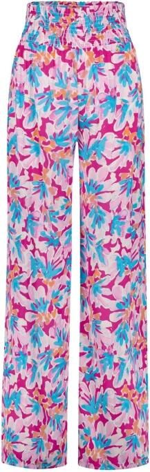 Fabienne Chapot gebloemde wide leg broek roze lichtroze blauw - Foto 5