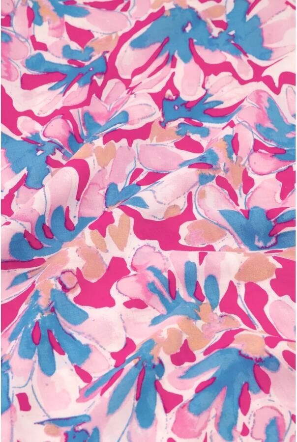 Fabienne Chapot gebloemde wide leg broek roze lichtroze blauw