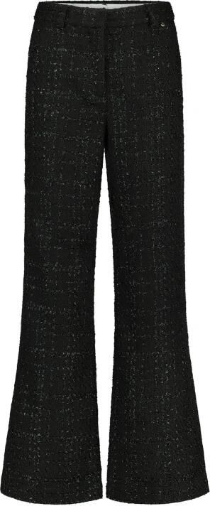 Fabienne Chapot geruite high waist wide leg pantalon Remi zwart donkergrijs - Foto 9