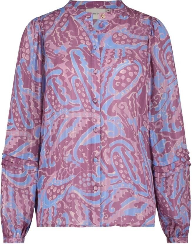 Fabienne Chapot blouse Hollie met all over print paars roze blauw - Foto 6