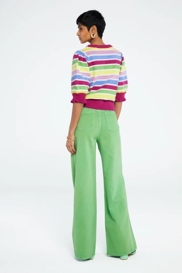 Fabienne Chapot gestreepte trui Roberta Stripe roze geel blauw groen - Foto 6
