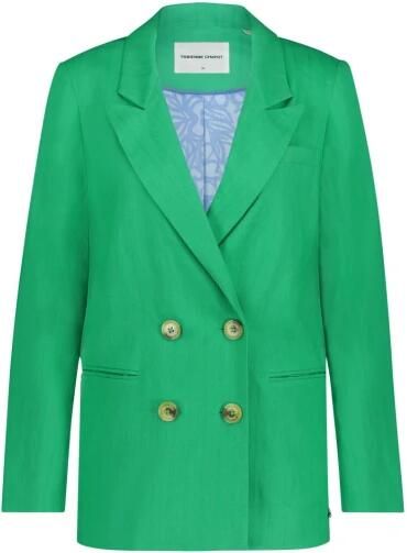 Fabienne Chapot Elegante Linnen Blazer Green Dames